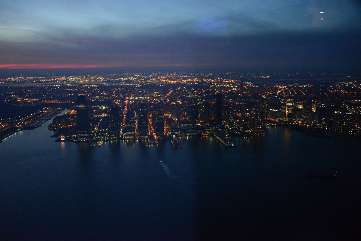 49 Jersey City Across The Hudson River From One World Trade Center Observatory After Sunset